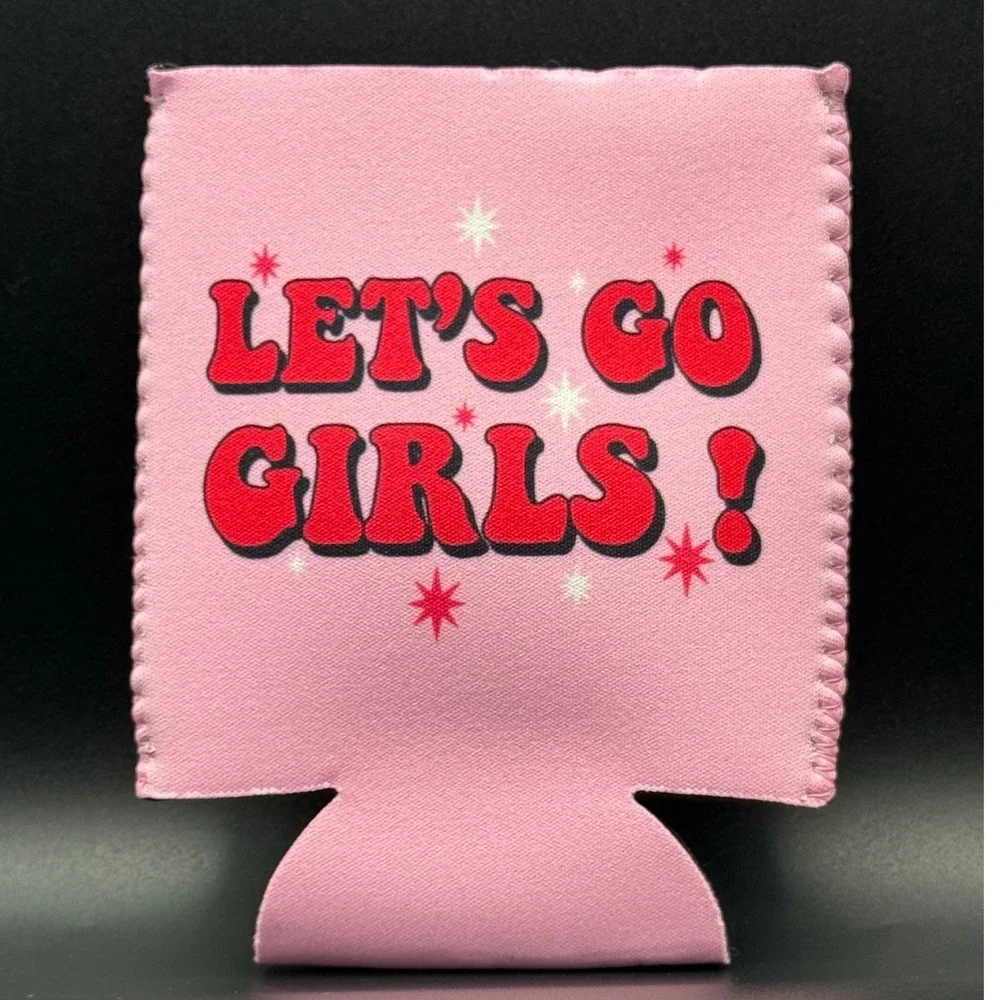 Let's Go Girls Can‎ Cooler Pink Retro Sparkle Insulated Drink Holder